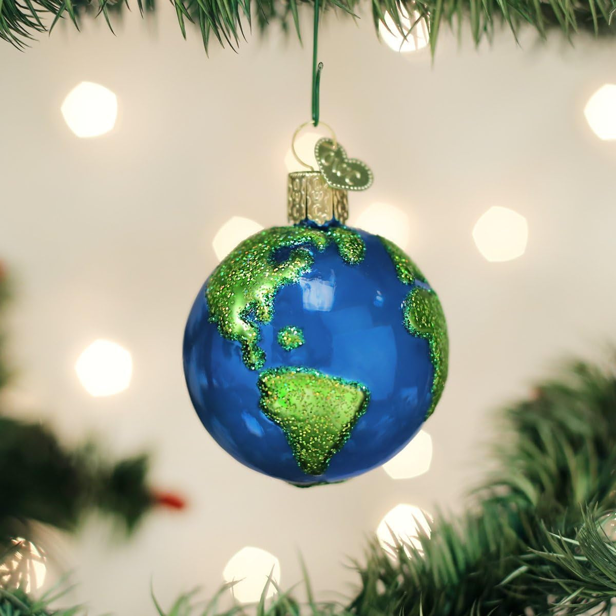 Ornaments: Outer Space Gifts Glass Blown Ornaments for Christmas Tree, Planet Earth