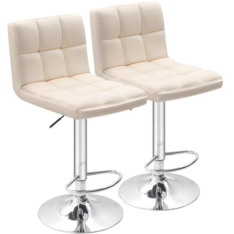 Everything Home Swivel Upholstered Counter Stool with Metal Frame