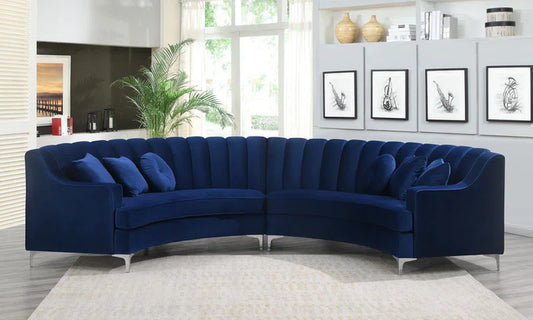 Steubenville 2 - Piece Velvet Sectional