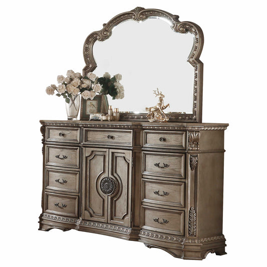 18" Brown Solid Wood Combo Dresser-0