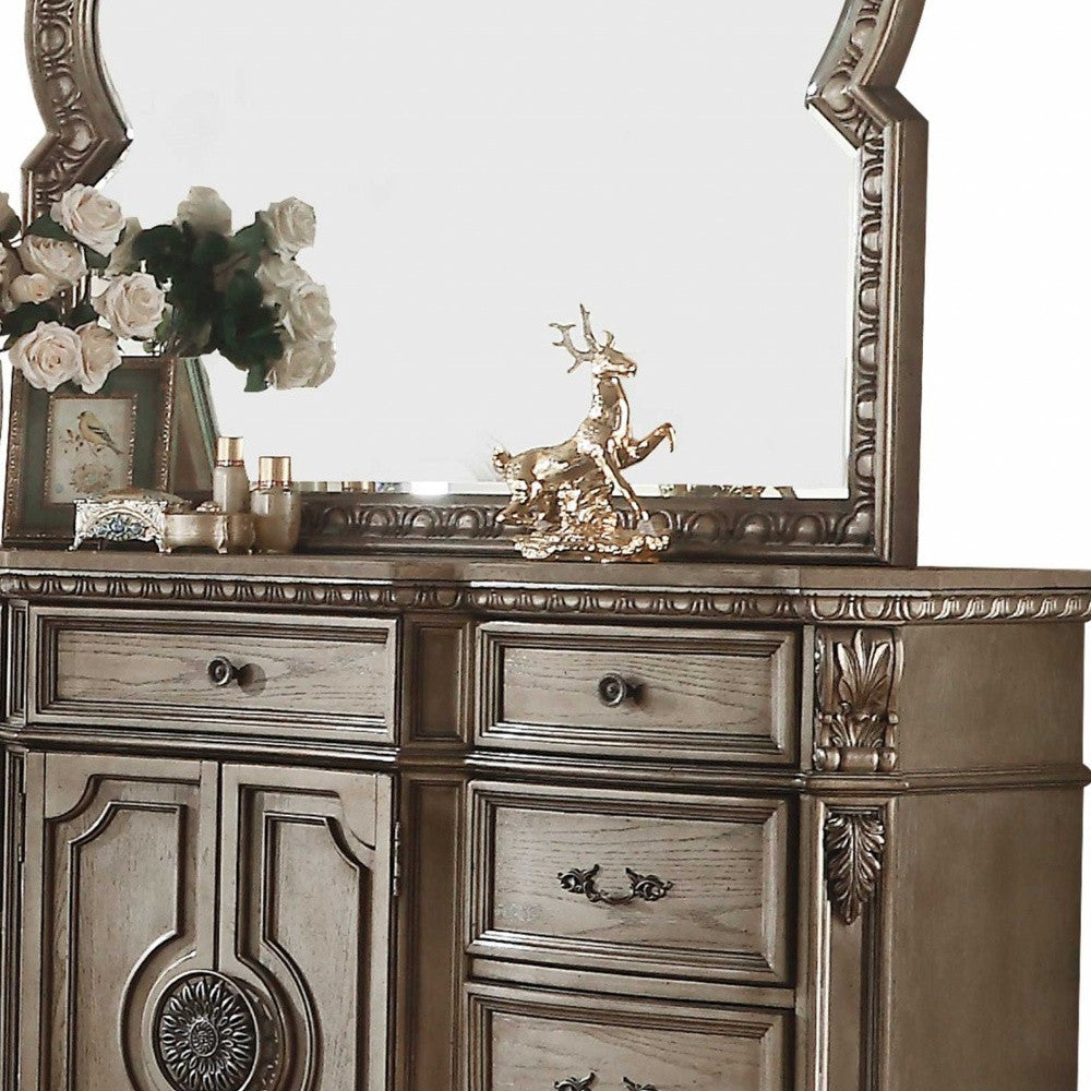18" Brown Solid Wood Combo Dresser-1