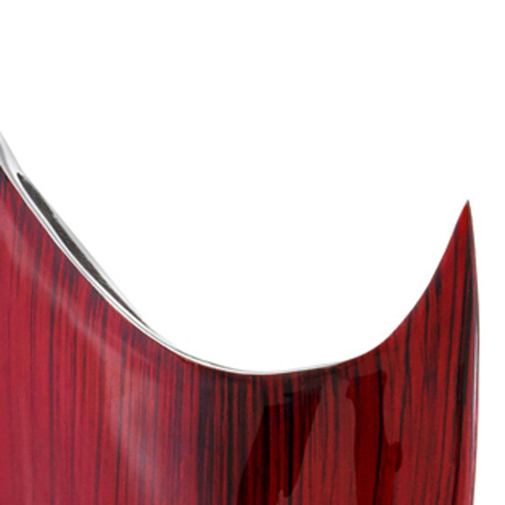 Red Aluminum Pointy Table Vase