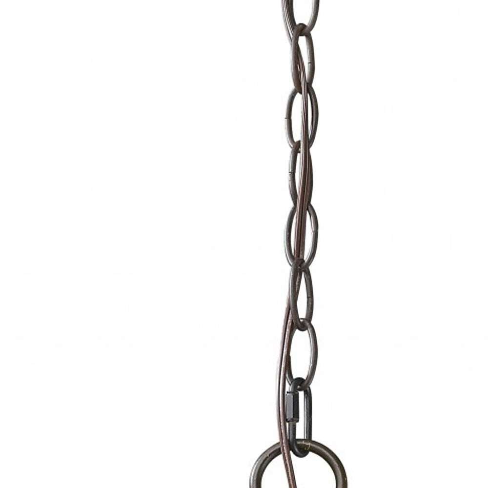 Aria 3-Light Oil-Rubbed Bronze Globe Pendant With Mother Of Pearl Accents-4