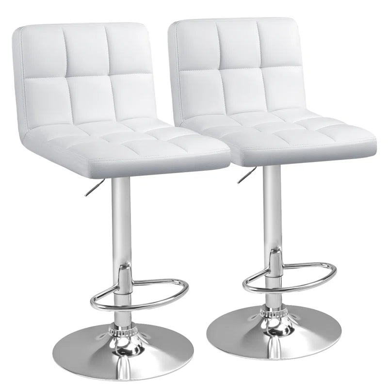 Everything Home Swivel Upholstered Counter Stool with Metal Frame