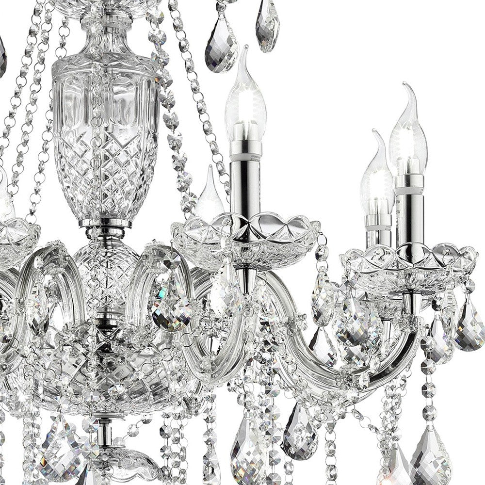 Candle Style Empire Transparent Glass Led Ceiling Light-3