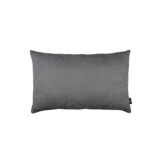 Set Of Two 12" X 20" Gray Zippered Polyester Lumbar Pillow Cover-0