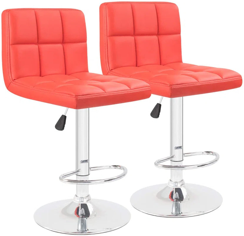 Everything Home Swivel Upholstered Counter Stool with Metal Frame