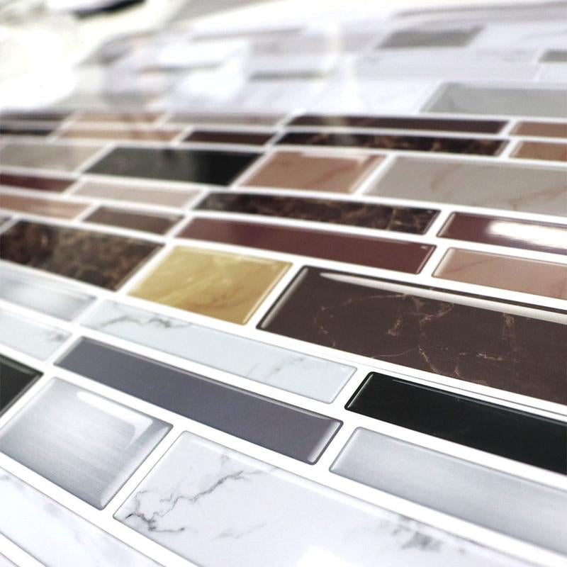 Aozey Marble Pattern Wall Sticker, 26 Pcs Backsplash Stick Tiles, Self-Adhesive Wall Stickers, Peel & Stick Wall Decal, Kitchen Bathroom Wall Decor Decorative Decorations Supplies Stars Ornaments