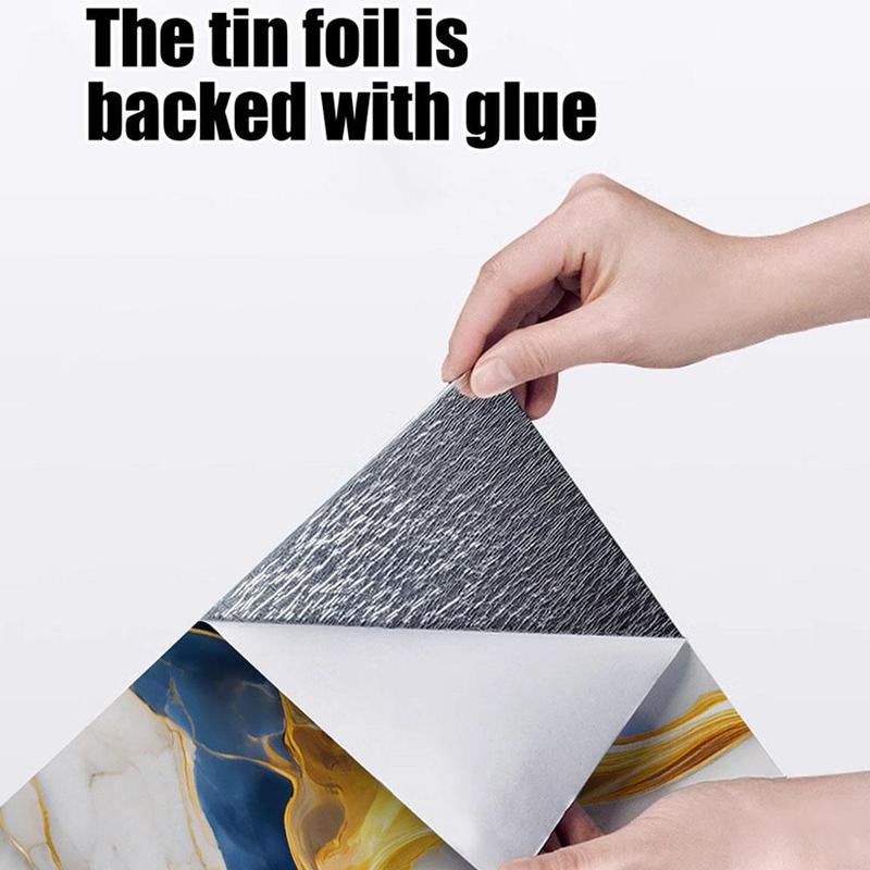 Marble Pattern Wall Sticker, Self Adhesive Wall Paper, Waterproof & Moisture-Proof Wall Sticker, Wall Decor for Home Bathroom Living Room Kitchen Bedroom, Marble Pattern Wallpaper