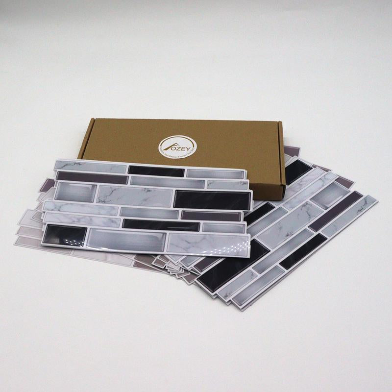 Aozey Marble Pattern Wall Sticker, 26 Pcs Backsplash Stick Tiles, Self-Adhesive Wall Stickers, Peel & Stick Wall Decal, Kitchen Bathroom Wall Decor Decorative Decorations Supplies Stars Ornaments