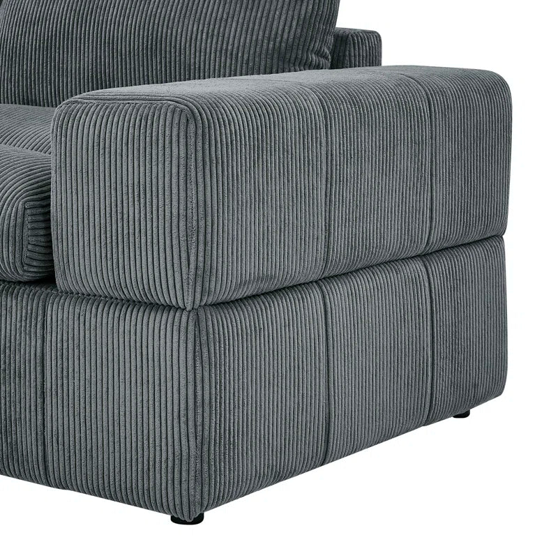 Tondreau 6 - Piece Corduroy Sectional