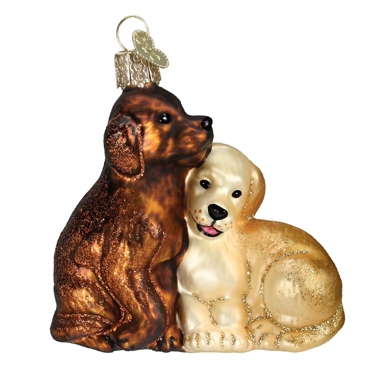 Dog and Pet Accessories Glass Blown Ornaments for Christmas Tree Puppy Love