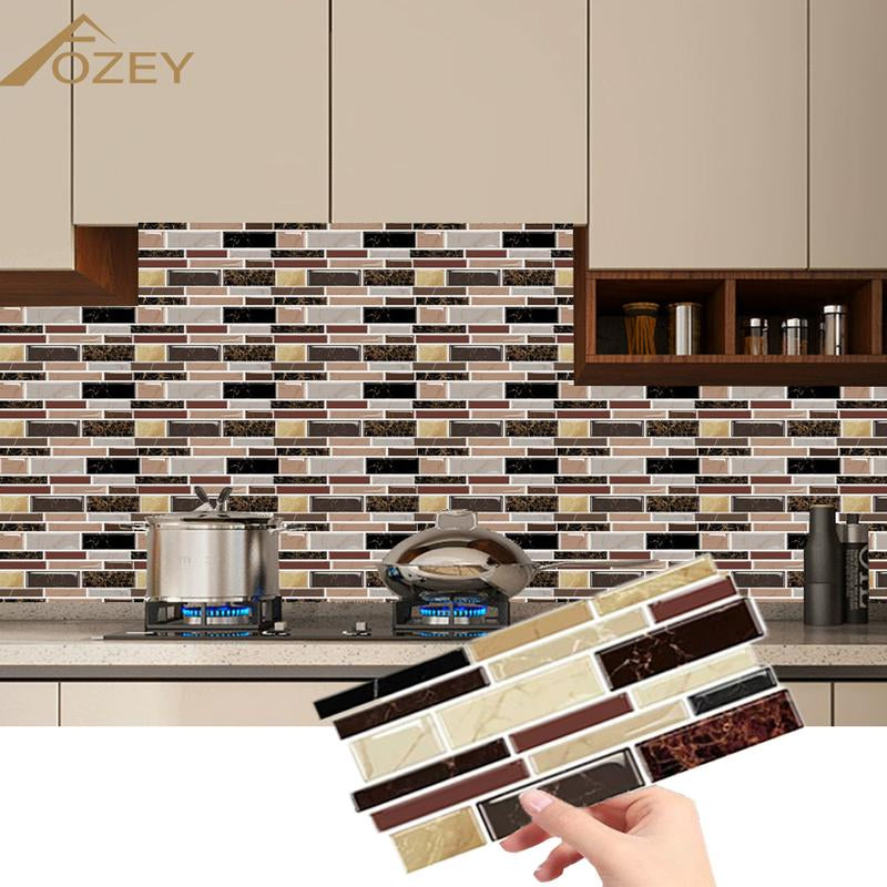 Aozey Marble Pattern Wall Sticker, 26 Pcs Backsplash Stick Tiles, Self-Adhesive Wall Stickers, Peel & Stick Wall Decal, Kitchen Bathroom Wall Decor Decorative Decorations Supplies Stars Ornaments