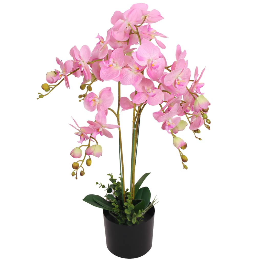 “Tall 29.5” Faux White Orchid in Pot – Artificial Orchid Plant for Modern Office & Home Decor”