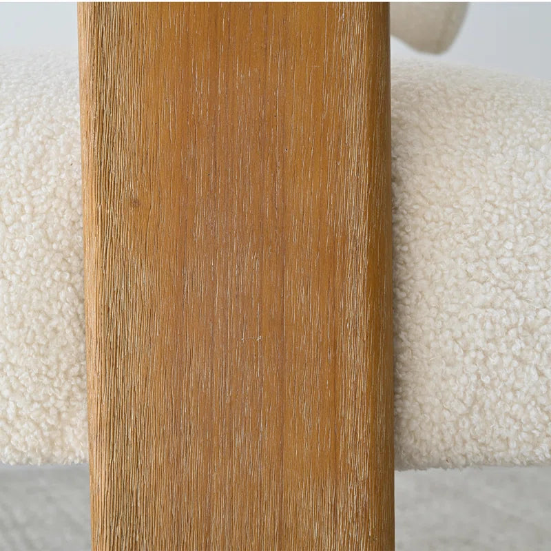 31" Wide Boucle Upholstered Back Tripod Wood Accent Chair