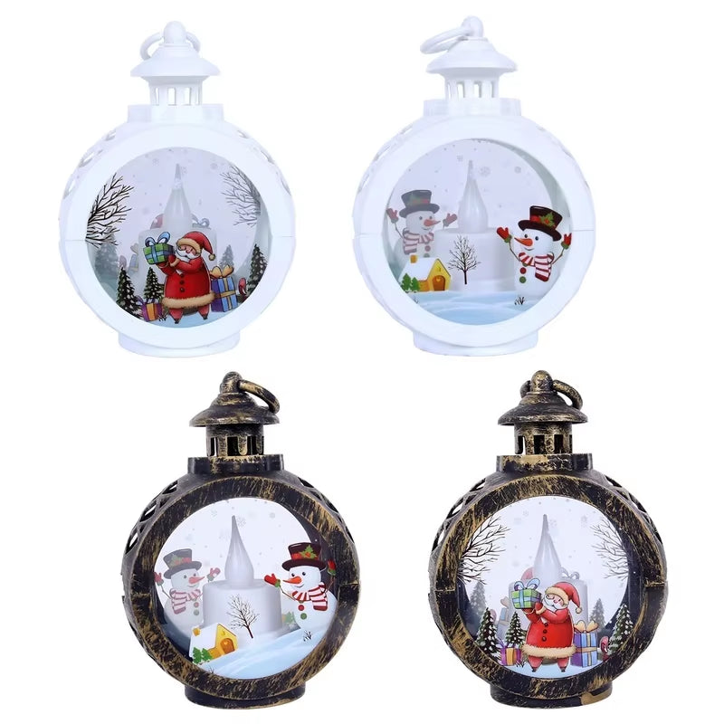 Christmas round Wind Light Merry Christmas Decoration for Home Ornaments Xmas Gift New Year