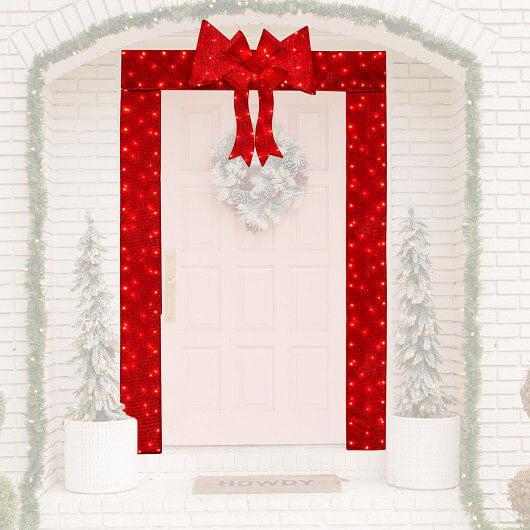 Christmas Doorway Arch with a Bow