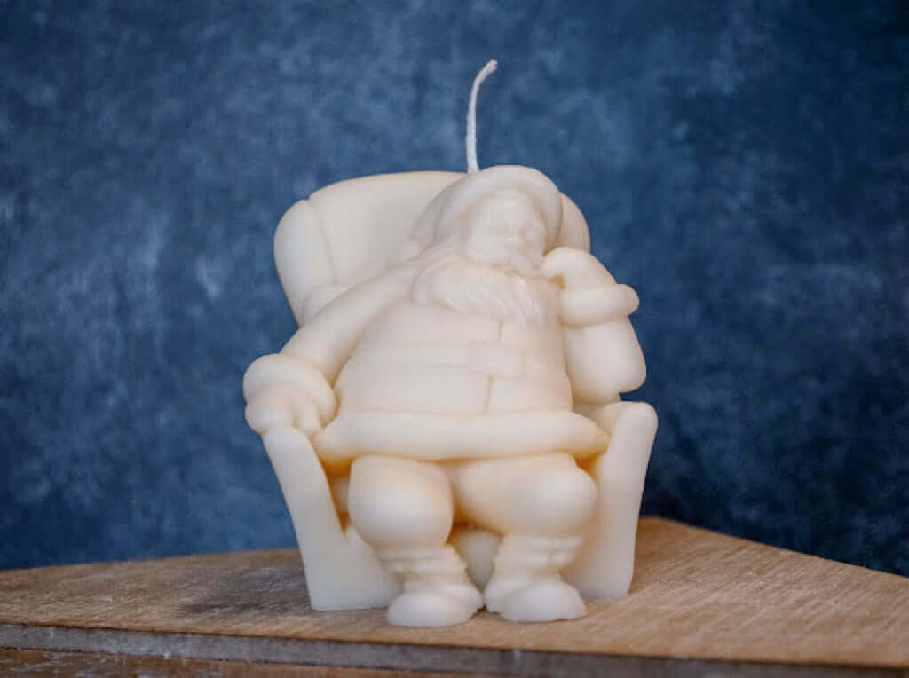 Napping Santa Candles