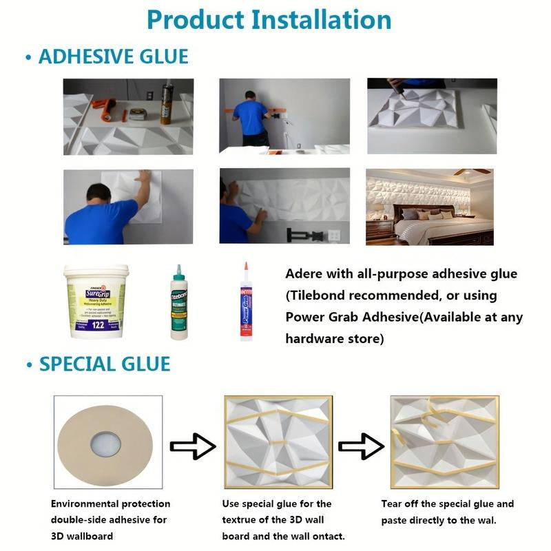 3D Art Wall Panel, Modern Decorative Wall Panel, Waterproof 3D Tiles Decor for Gaming Room Bedroom Living Room Hotel