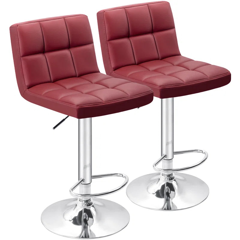 Everything Home Swivel Upholstered Counter Stool with Metal Frame