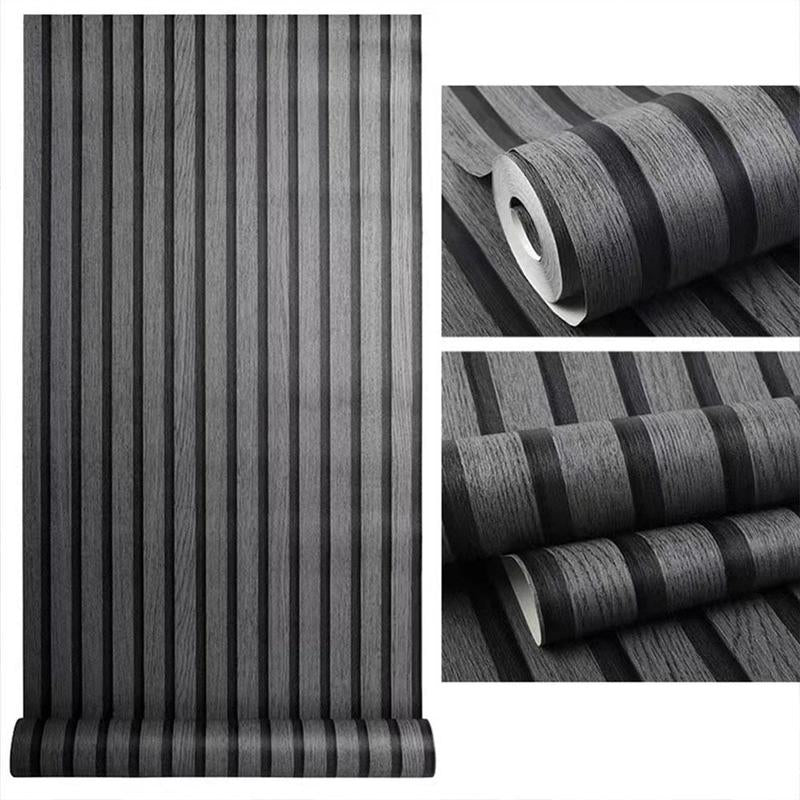 Wood Slat Pattern Wallpaper, 1 Count Self Adhesive Waterproof Wallpaper, Removable Vinyl Wall Decor for Bedroom, Living Room, Kitchen Decor