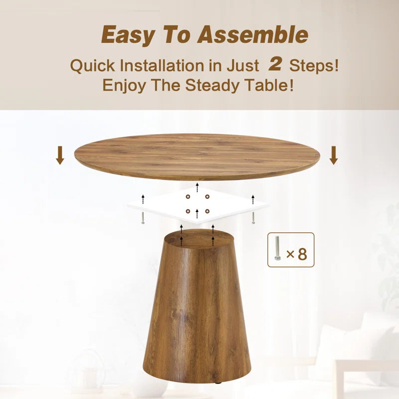 Hujsak Circular 45'' L X 45'' W Dining Set