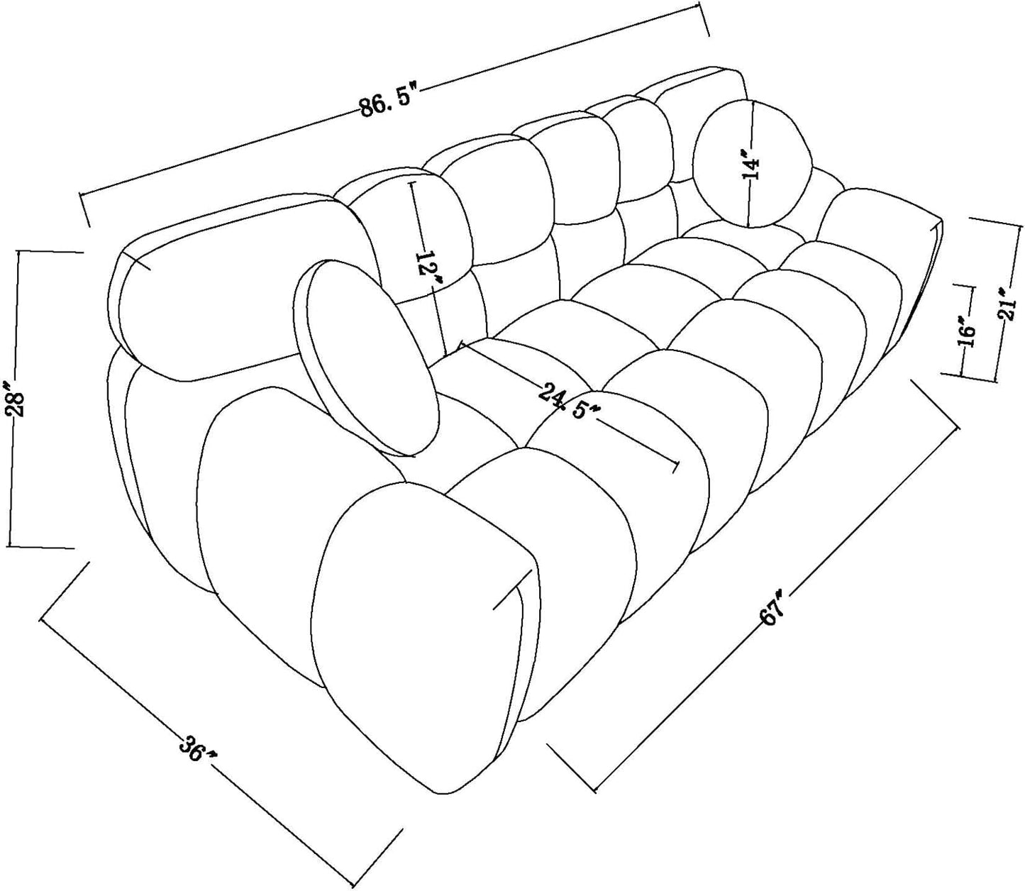 3-Seater Teddy Fleece Boucle Upholstered Loveseat Sofa Couch,