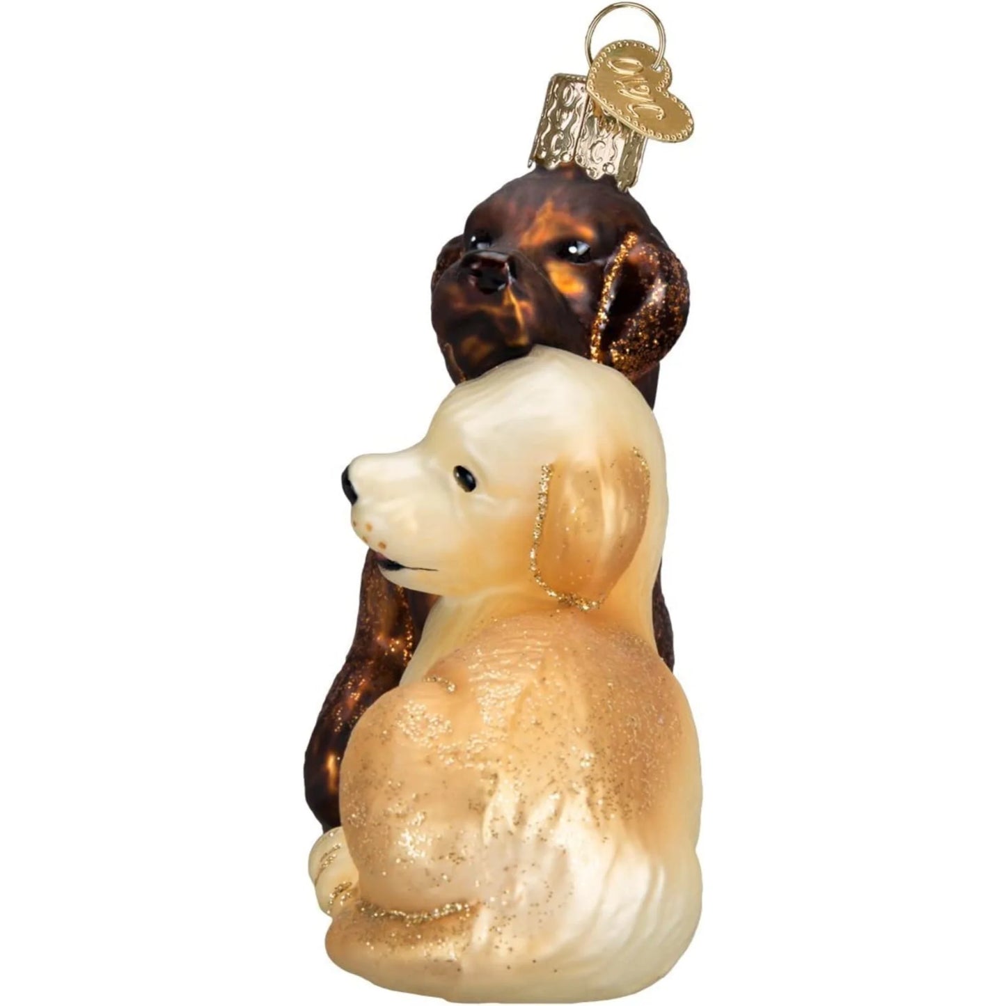 Dog and Pet Accessories Glass Blown Ornaments for Christmas Tree Puppy Love