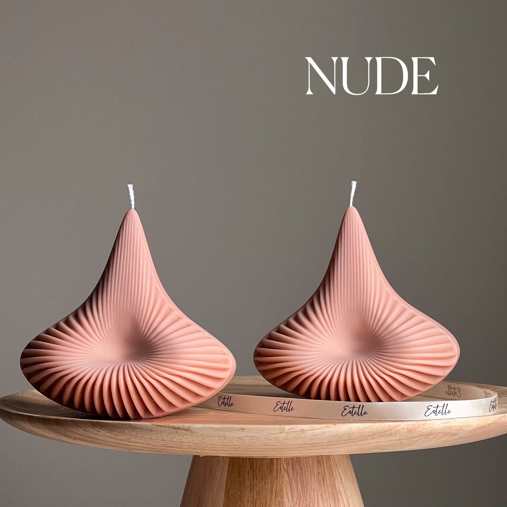 Ribbed Pyramid Lantern Candle-1