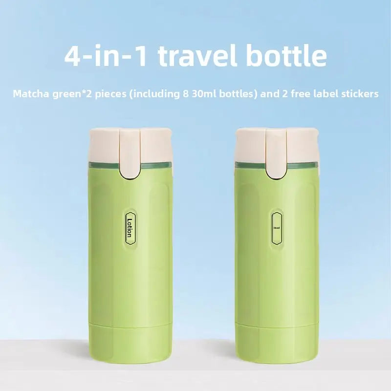 Four in One Travel Toiletries Are Divided into Bottles, Portable Cosmetics/Shampoo/Lotion Storage Bottles, Which Can Hold Four Kinds of Toiletries, Sealed, Leak Proof, Extrusion Free, Compact, and Can Be Carried on the Plane