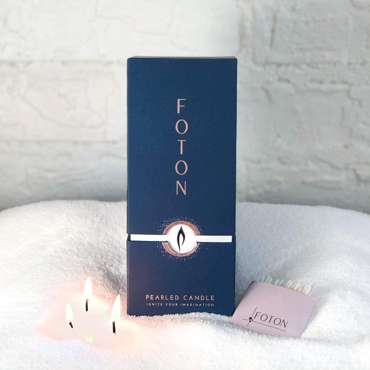 Pearled Candle 18 Oz - Unscented Non Toxic Luxury Long Lasting Powder Candles - Lasts up to 120 Hours - Refillable Candle Sand with 30 Wicks for Candle Making - Pure & Unscented