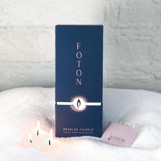 Pearled Candle 18 Oz - Unscented Non Toxic Luxury Long Lasting Powder Candles - Lasts up to 120 Hours - Refillable Candle Sand with 30 Wicks for Candle Making - Pure & Unscented