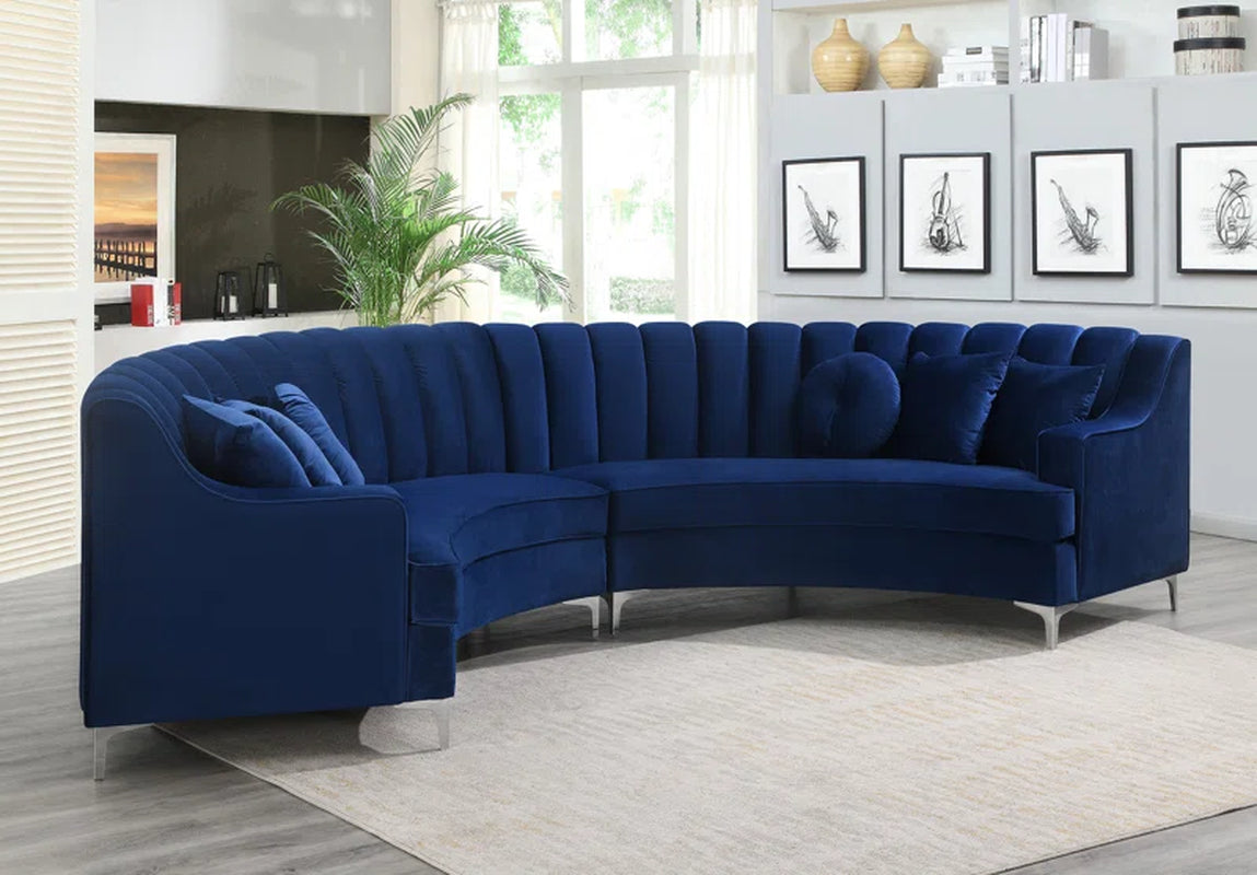 Steubenville 2 - Piece Velvet Sectional