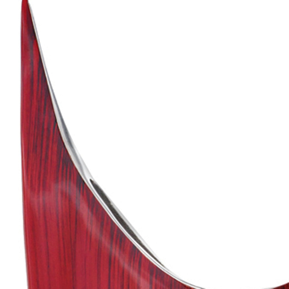 Red Aluminum Pointy Table Vase