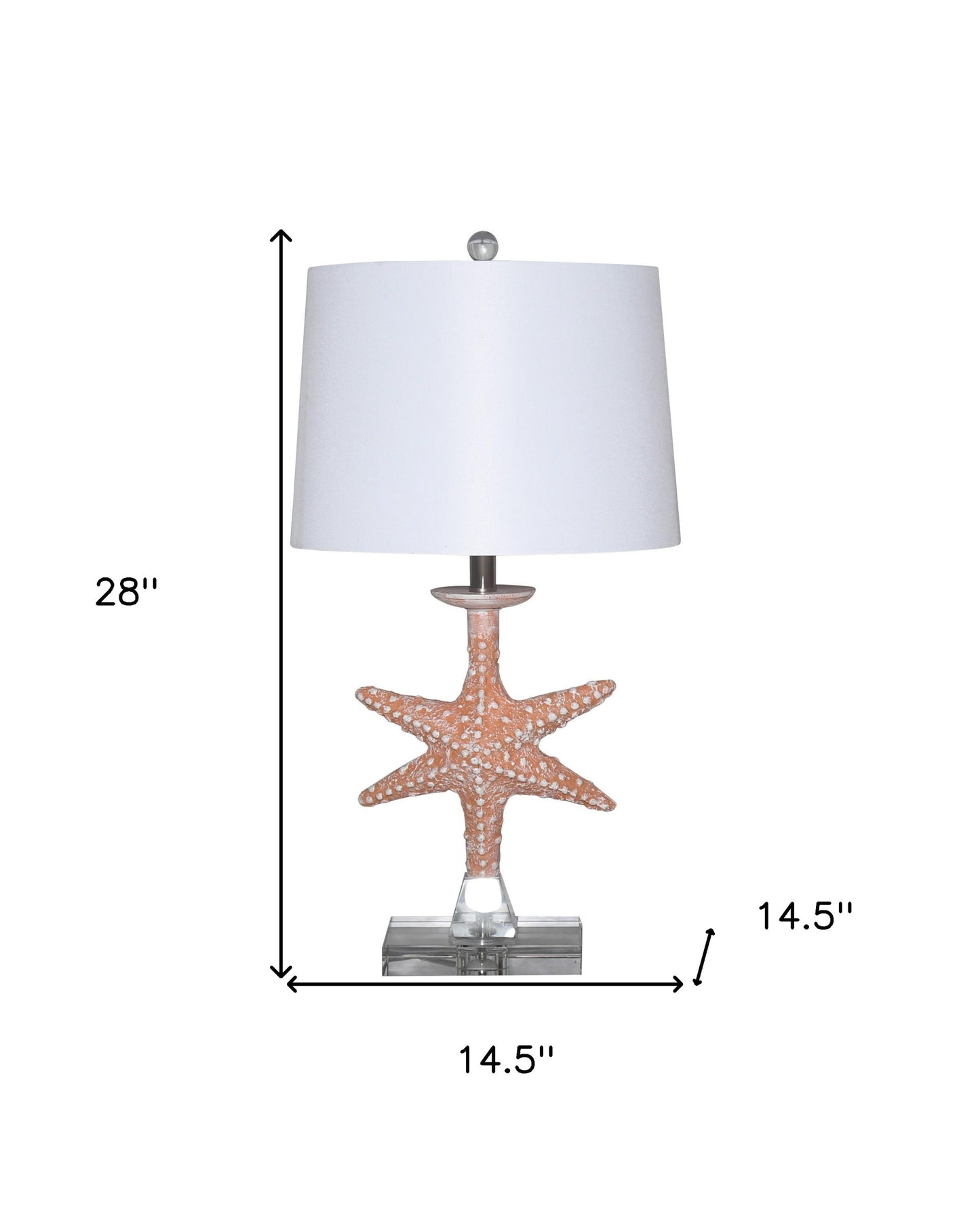 Set of Two 28" Clear Table Lamp With White Drum Shade-8
