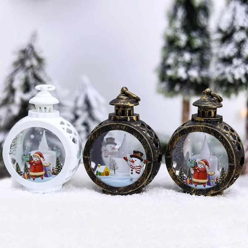 Christmas round Wind Light Merry Christmas Decoration for Home Ornaments Xmas Gift New Year