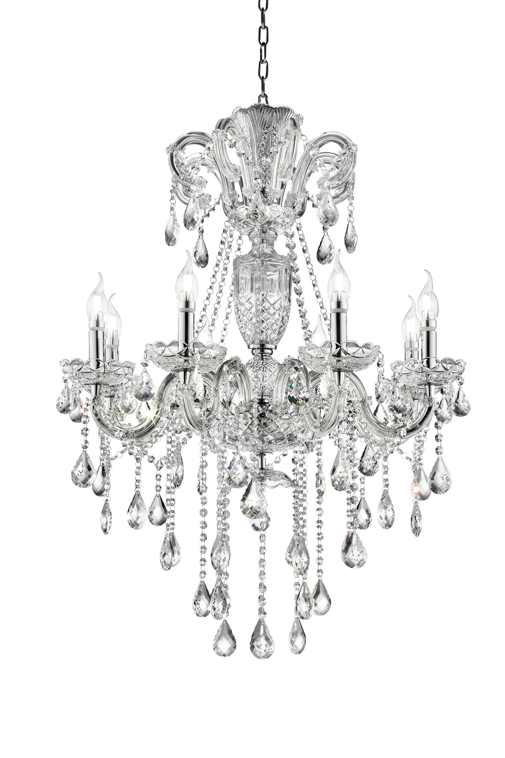 Candle Style Empire Transparent Glass Led Ceiling Light-1