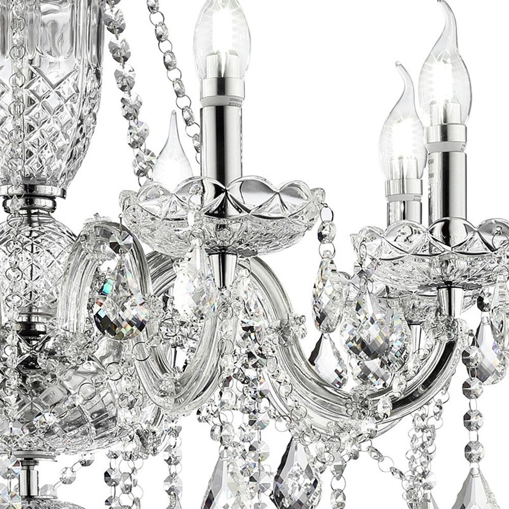 Candle Style Empire Transparent Glass Led Ceiling Light-2