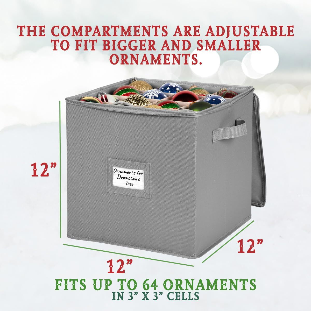Christmas Ornament Storage Box - Christmas Decor Storage Containers That Stor...