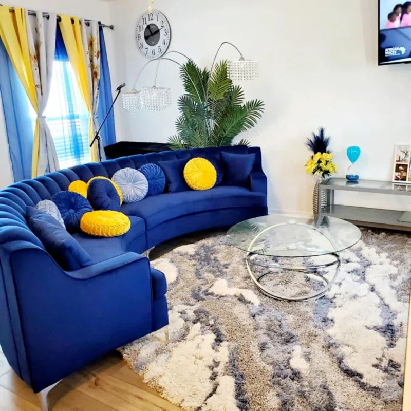 Steubenville 2 - Piece Velvet Sectional