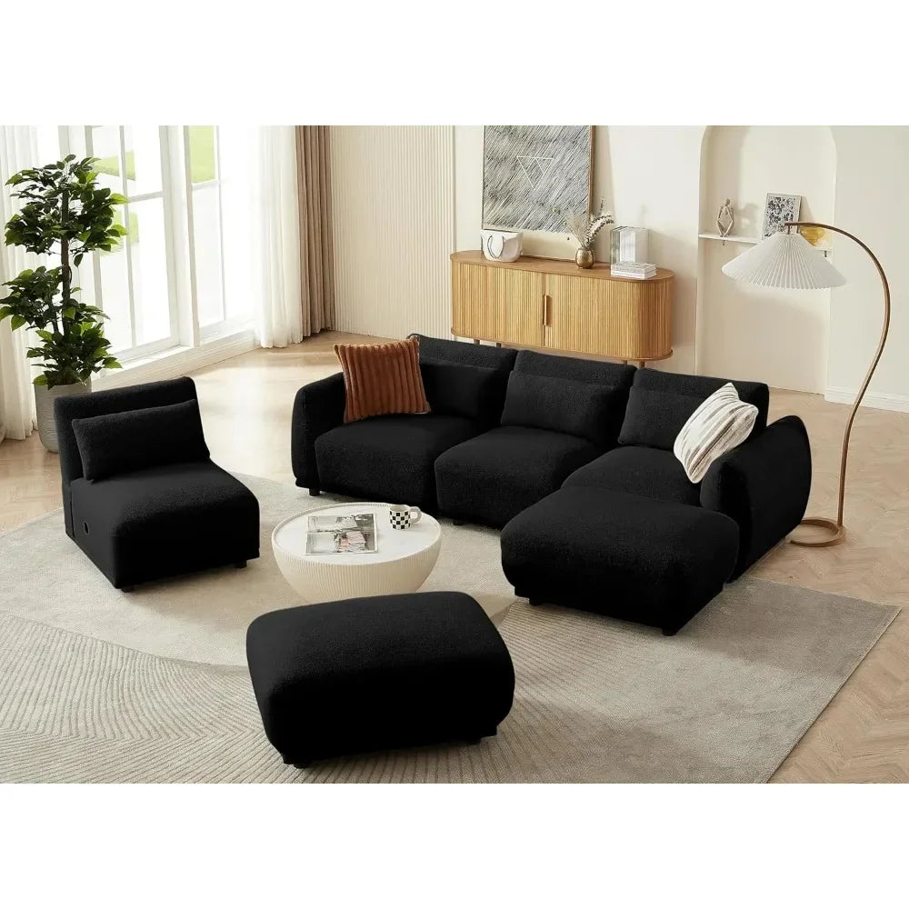 Sectional Sofa Couch,Convertible U Shaped Sectional,Modular Sectional Couches for Living Room,L Shaped Couch,Cloud Couchs