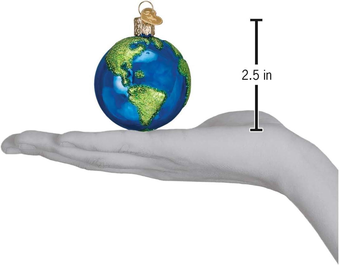 Ornaments: Outer Space Gifts Glass Blown Ornaments for Christmas Tree, Planet Earth