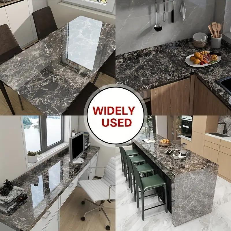 Marble Pattern Wallpaper, Self Adhesive Wall Sticker, Waterproof & Oil-Proof Wall Decal, Wall Decor for Home Kitchen Living Room Bedroom