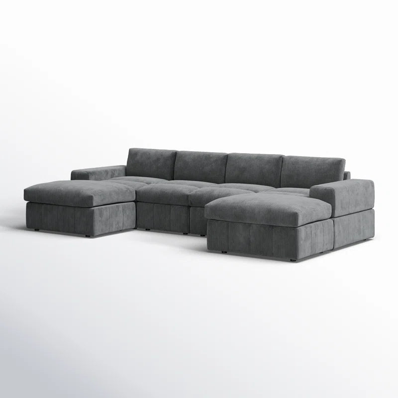 Tondreau 6 - Piece Corduroy Sectional