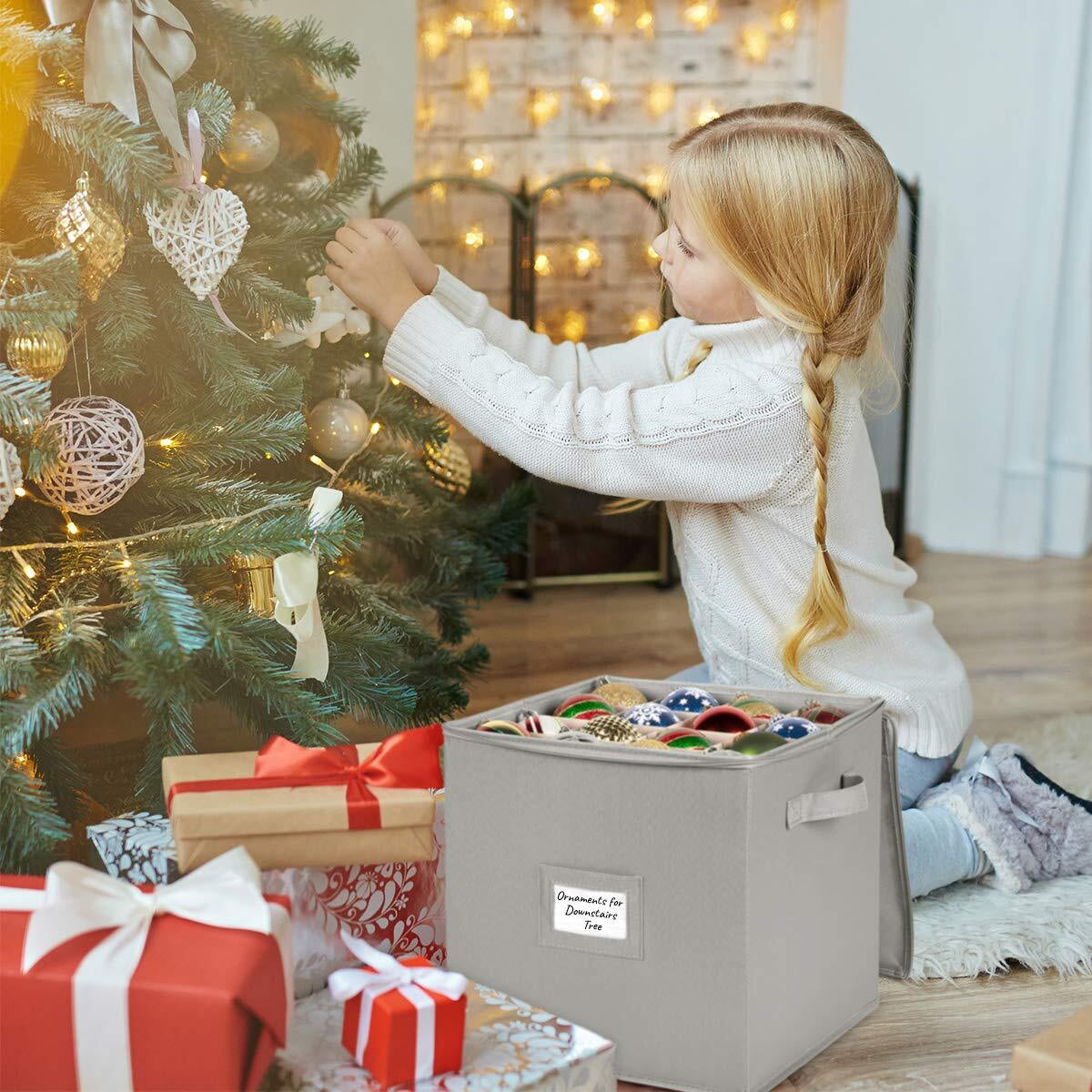 Christmas Ornament Storage Box - Christmas Decor Storage Containers That Stor...