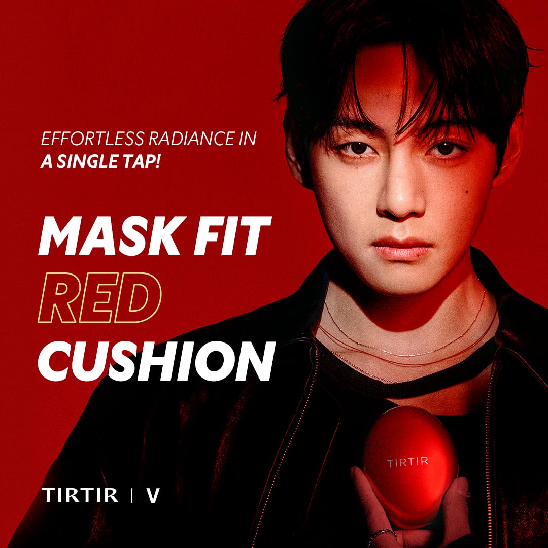 Mask Fit Red Cushion Foundation | Full Coverage, Weightless, Skin Fit, Satin Glow Finish, Korean Makeup BB Foundation, Beauty, Tattoo Cover Up, Buildable (#29N Natural Beige, 0.63 Fl Oz)