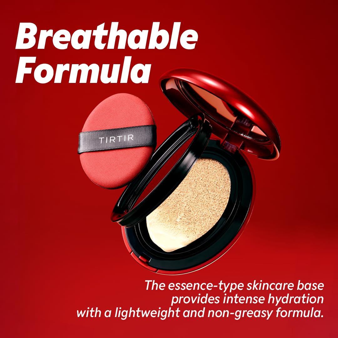 Mask Fit Red Cushion Foundation | Full Coverage, Weightless, Skin Fit, Satin Glow Finish, Korean Makeup BB Foundation, Beauty, Tattoo Cover Up, Buildable (#29N Natural Beige, 0.63 Fl Oz)