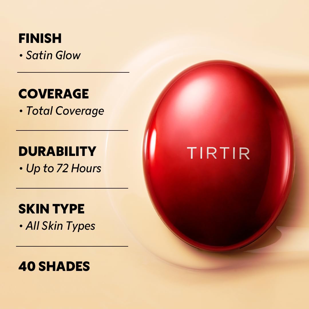 Mask Fit Red Cushion Foundation | Full Coverage, Weightless, Skin Fit, Satin Glow Finish, Korean Makeup BB Foundation, Beauty, Tattoo Cover Up, Buildable (#29N Natural Beige, 0.63 Fl Oz)