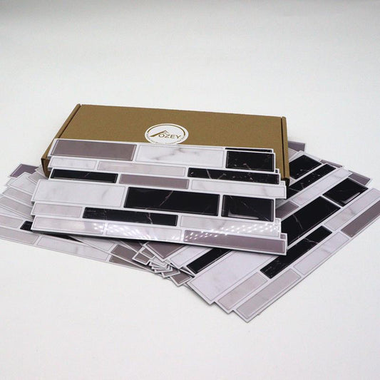 Aozey Marble Pattern Wall Sticker, 26 Pcs Backsplash Stick Tiles, Self-Adhesive Wall Stickers, Peel & Stick Wall Decal, Kitchen Bathroom Wall Decor Decorative Decorations Supplies Stars Ornaments