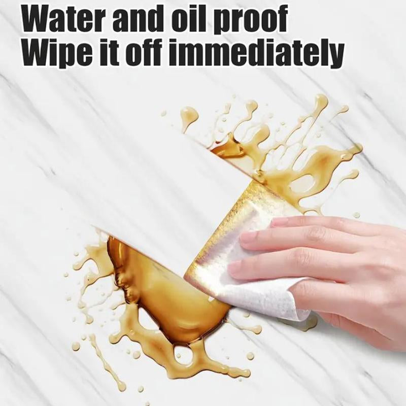 Self Adhesive Marble Pattern Wall Sticker, 20Pcs Waterproof & Heat Resistant Wall Decal, Wall Decor for Home Kitchen & Bathroom